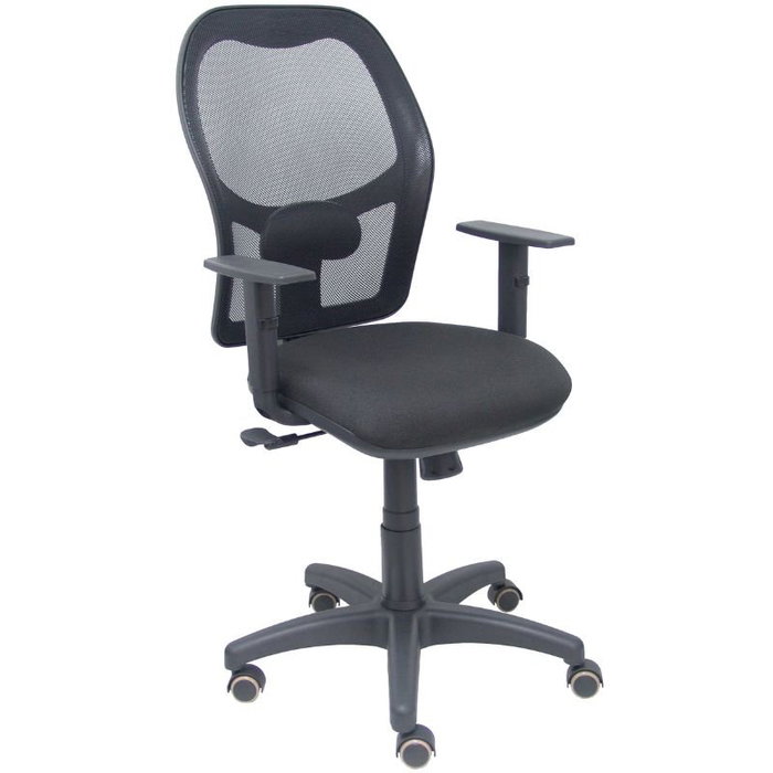 PIQUERAS Y CRESPO Silla Alocén con mecanismo Sincro, brazos 1D y ruedas de parqué, Negro PIQUERAS Y CRESPO Silla Alocén con mecanismo Sincro, brazos 1D y ruedas de parqué, Negro